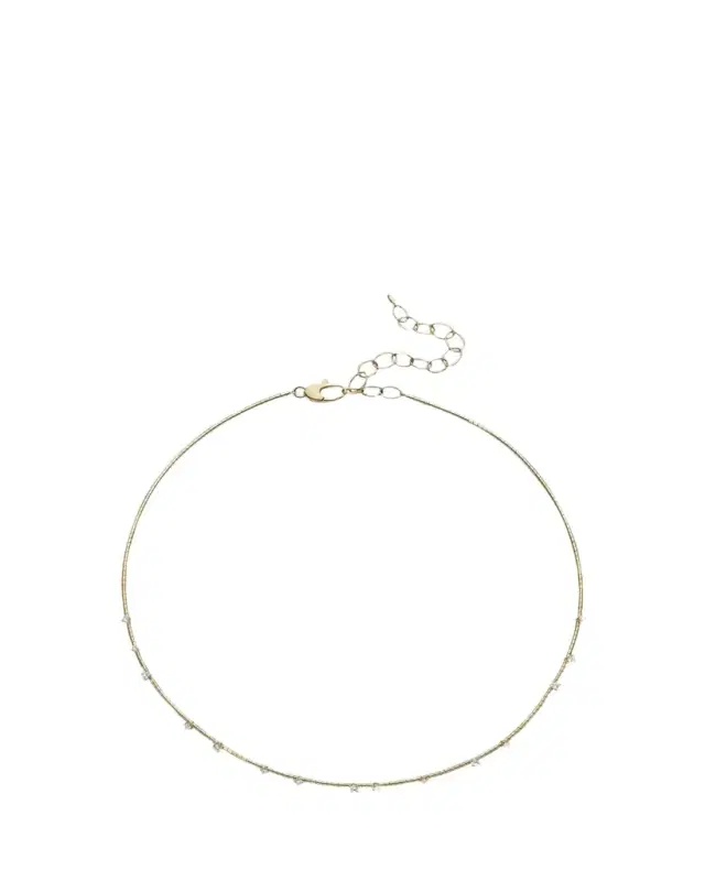 18K Yellow Gold and Diamond Collar Necklace