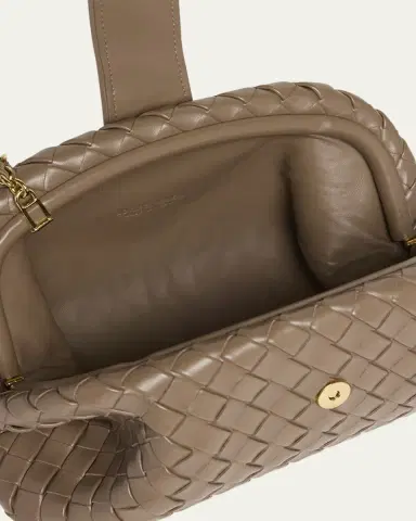 Bottega Veneta Teen Lauren 1980 Bag with Chain | Thumbnail 4 Bottega Veneta Teen Lauren 1980 Bag with Chain | Thumbnail 4