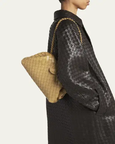 Bottega Veneta Teen Lauren 1980 Bag with Chain | Thumbnail 9 Bottega Veneta Teen Lauren 1980 Bag with Chain | Thumbnail 9