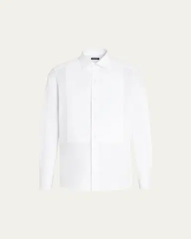 Zegna Men's Formal Piquet Evening Shirt | Thumbnail 5 Zegna Men's Formal Piquet Evening Shirt | Thumbnail 5