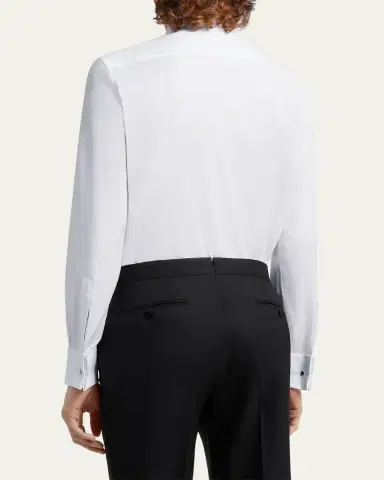 Zegna Men's Formal Piquet Evening Shirt | Thumbnail 7 Zegna Men's Formal Piquet Evening Shirt | Thumbnail 7