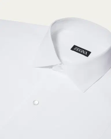 Zegna Men's Formal Piquet Evening Shirt | Thumbnail 9 Zegna Men's Formal Piquet Evening Shirt | Thumbnail 9