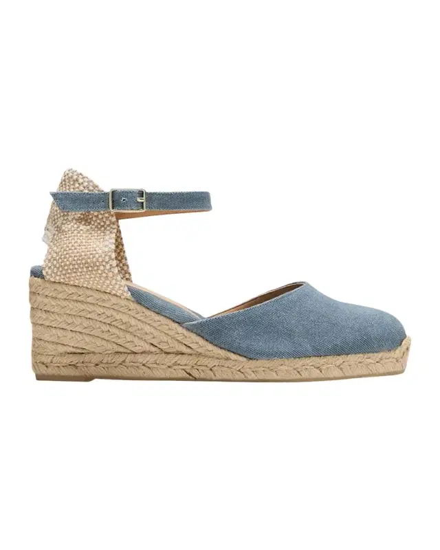 Castaner Carol Canvas Ankle-Strap Wedge Espadrilles
