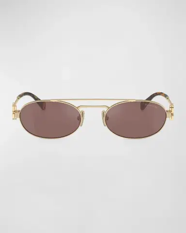 Miu Miu Logo Metal Aviator Sunglasses | Thumbnail 2 Miu Miu Logo Metal Aviator Sunglasses | Thumbnail 2