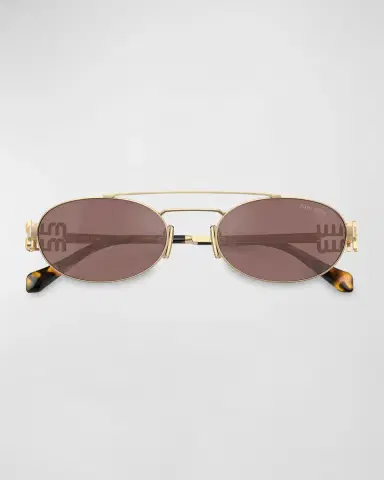 Miu Miu Logo Metal Aviator Sunglasses | Thumbnail 4 Miu Miu Logo Metal Aviator Sunglasses | Thumbnail 4