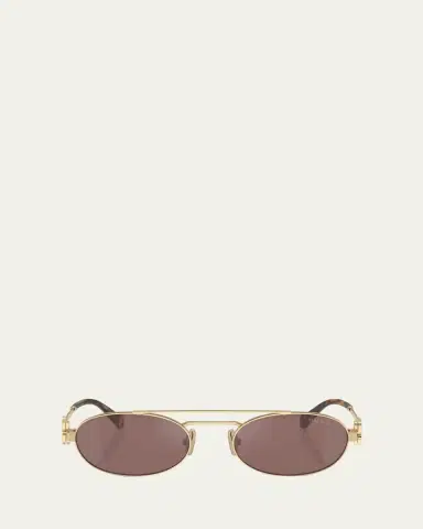 Miu Miu Logo Metal Aviator Sunglasses | Thumbnail 5 Miu Miu Logo Metal Aviator Sunglasses | Thumbnail 5
