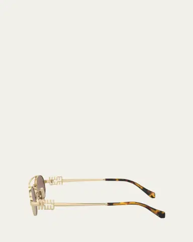 Miu Miu Logo Metal Aviator Sunglasses | Thumbnail 7 Miu Miu Logo Metal Aviator Sunglasses | Thumbnail 7
