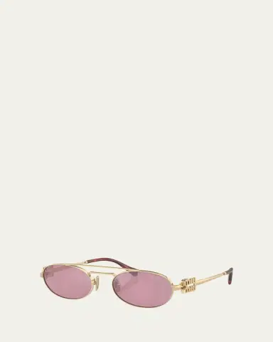 Miu Miu Logo Metal Aviator Sunglasses | Thumbnail 9 Miu Miu Logo Metal Aviator Sunglasses | Thumbnail 9