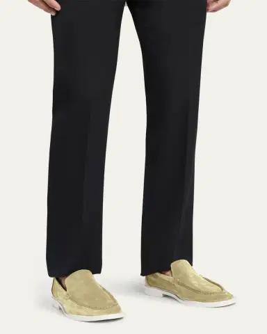 Bottega Veneta Men's Astair Suede Casual Slip-On Loafers | Thumbnail 2