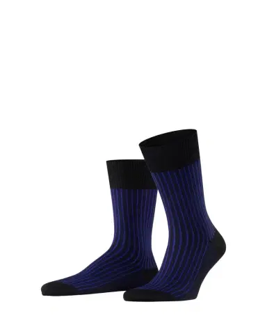 Falke Men's Cotton Stripe Mid-Calf Socks | Thumbnail 1