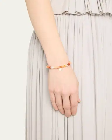 Sydney Evan 14K Gold Charm and Fire Opal Bead Bracelet | Thumbnail 2 Sydney Evan 14K Gold Charm and Fire Opal Bead Bracelet | Thumbnail 2