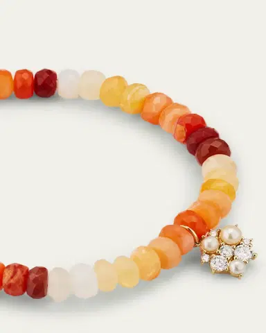 Sydney Evan 14K Gold Charm and Fire Opal Bead Bracelet | Thumbnail 3 Sydney Evan 14K Gold Charm and Fire Opal Bead Bracelet | Thumbnail 3
