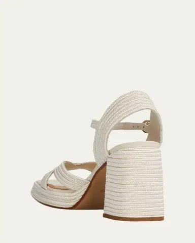 Castañer Valle Metallic Raffia Platform Sandals | Thumbnail 4 Castañer Valle Metallic Raffia Platform Sandals | Thumbnail 4