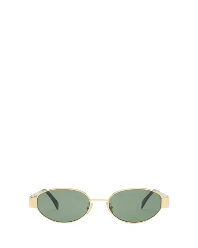 CELINE Men's Triomphe Metal Oval Sunglasses