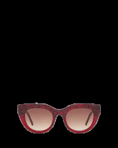 Le Specs AIRY CANARY II Red Acetate Cat-Eye Sunglasses | Thumbnail 2