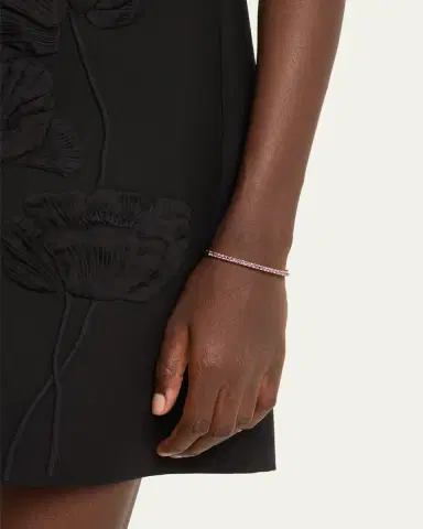 Sydney Evan 14K Gold Pave Amethyst Bangle Bracelet | Thumbnail 2