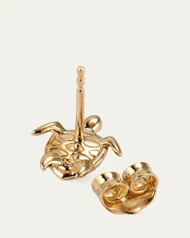 Sydney Evan 14K Turtle Earring with Marquise Eye Shell, Single | Thumbnail 4 Sydney Evan 14K Turtle Earring with Marquise Eye Shell, Single | Thumbnail 4