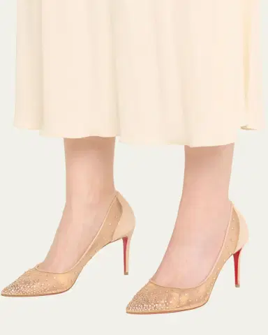 Christian Louboutin Follies Strass Red Sole Pumps | Thumbnail 2