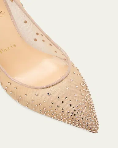 Christian Louboutin Follies Strass Red Sole Pumps | Thumbnail 4