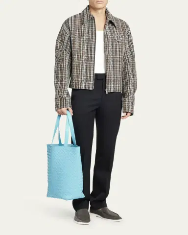 Bottega Veneta Men's Medium Classic Intrecciato Tote Bag | Thumbnail 5