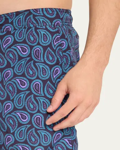 Charvet X Thorsun Men's Large Paisley Swim Shorts | Thumbnail 4 Charvet X Thorsun Men's Large Paisley Swim Shorts | Thumbnail 4
