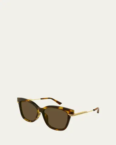 Bottega Veneta Engraved Logo Acetate & Metal Cat-Eye Sunglasses | Thumbnail 4