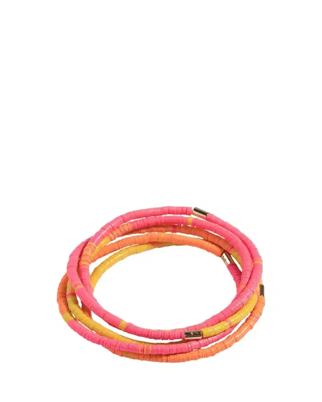 Elsie Frieda Heishi Bead Bracelets, Set of 5