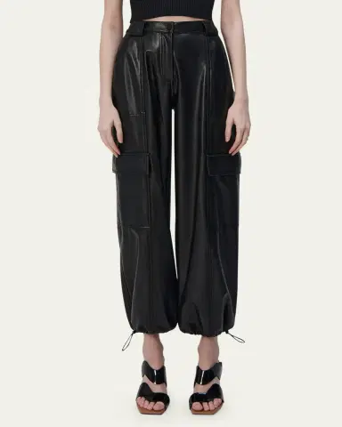 Simkhai Luxe Vegan Leather Cargo Pants | Thumbnail 3 Simkhai Luxe Vegan Leather Cargo Pants | Thumbnail 3