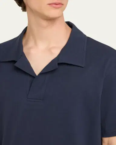 Gabriela Hearst Men's Jaime Cotton Jersey Polo Shirt | Thumbnail 5