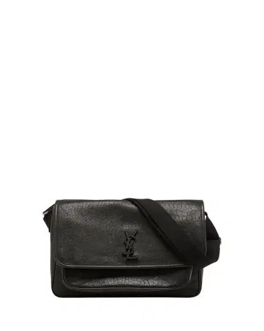 Saint Laurent Men's Niki YSL Messenger Bag in Grained Leather | Thumbnail 1 Saint Laurent Men's Niki YSL Messenger Bag in Grained Leather | Thumbnail 1