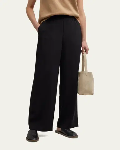 Lafayette 148 New York Perry Wide-Leg Stretch Silk Pants | Thumbnail 4 Lafayette 148 New York Perry Wide-Leg Stretch Silk Pants | Thumbnail 4