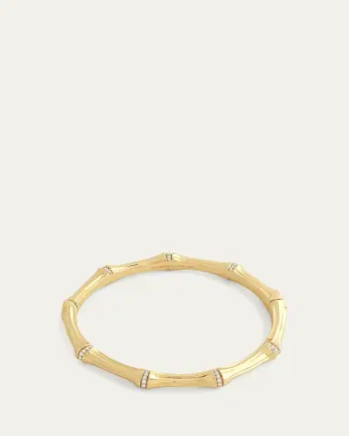 Anabel Aram Jewelry Cubic Zirconia Bamboo Bangle Bracelet | Thumbnail 3