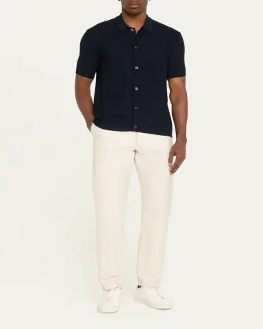 Orlebar Brown Men's Tiernan Mercerized Pique Button-Down Shirt | Thumbnail 2