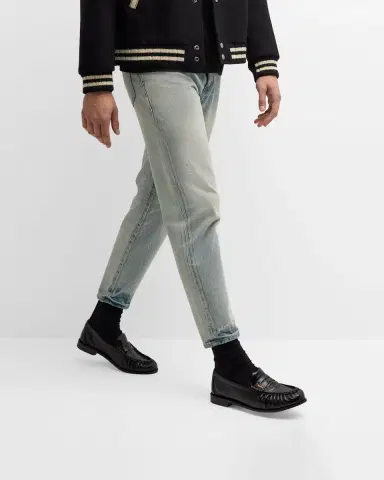 Saint Laurent Men's Le Loafer 15 Cassandre Moccasin Penny Loafers | Thumbnail 6 Saint Laurent Men's Le Loafer 15 Cassandre Moccasin Penny Loafers | Thumbnail 6