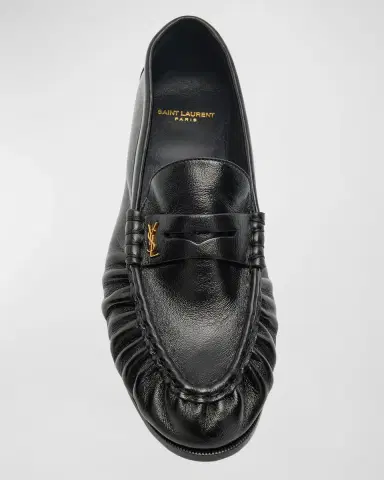 Saint Laurent Men's Le Loafer 15 Cassandre Moccasin Penny Loafers | Thumbnail 9 Saint Laurent Men's Le Loafer 15 Cassandre Moccasin Penny Loafers | Thumbnail 9
