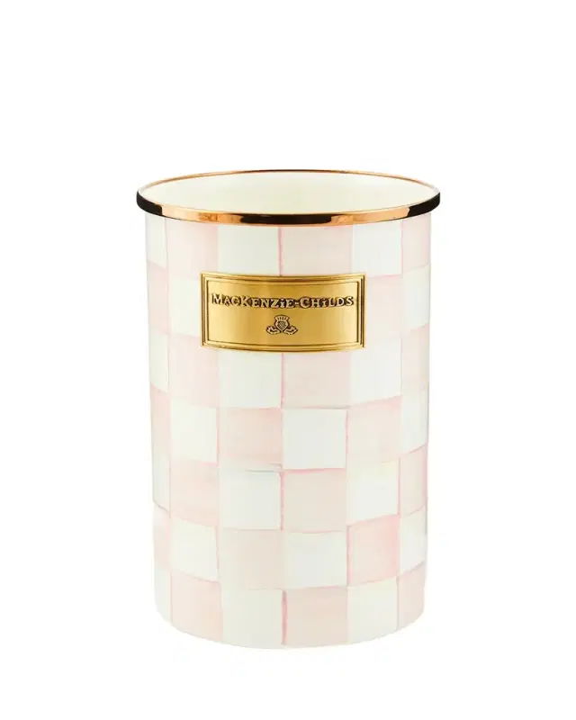 Rosy Check Enamel Utensil Holder