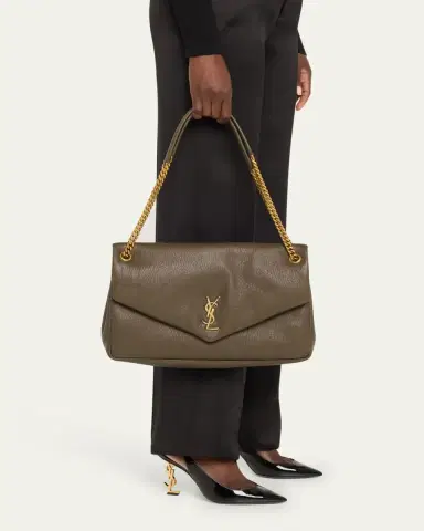 Saint Laurent Calypso Large YSL Shoulder Bag in Leather | Thumbnail 2 Saint Laurent Calypso Large YSL Shoulder Bag in Leather | Thumbnail 2