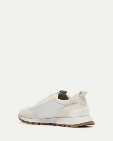 Brunello Cucinelli Monili Laceless Suede Sneakers | Thumbnail 4 Brunello Cucinelli Monili Laceless Suede Sneakers | Thumbnail 4