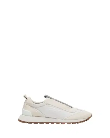 Brunello Cucinelli Monili Laceless Suede Sneakers | Thumbnail 1 Brunello Cucinelli Monili Laceless Suede Sneakers | Thumbnail 1