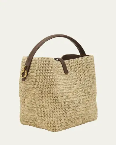 Saint Laurent Le 37 Raffia Bucket Bag | Thumbnail 3