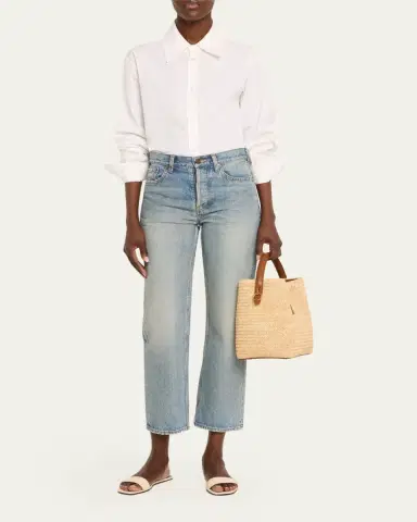 Saint Laurent Le 37 Raffia Bucket Bag | Thumbnail 5