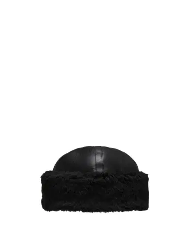 TOTEME Leather Shearling Cuff Beanie | Thumbnail 1