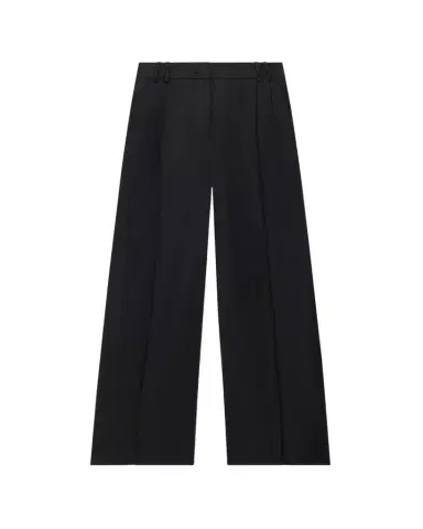 Another Tomorrow Pleated Front Wide-Leg Linen Trousers | Thumbnail 1 Another Tomorrow Pleated Front Wide-Leg Linen Trousers | Thumbnail 1