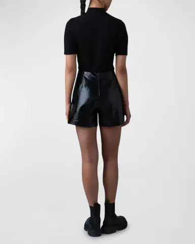 Mackage Dava Paneled Patent Leather Shorts | Thumbnail 2 Mackage Dava Paneled Patent Leather Shorts | Thumbnail 2