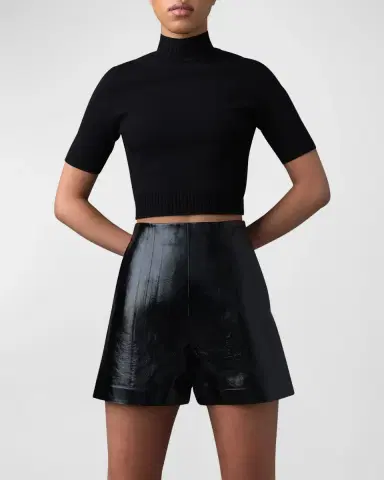 Mackage Dava Paneled Patent Leather Shorts | Thumbnail 4 Mackage Dava Paneled Patent Leather Shorts | Thumbnail 4