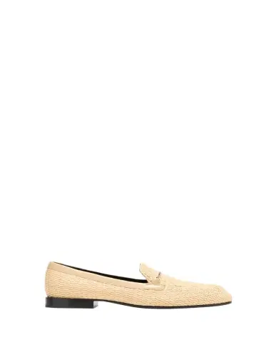 Victoria Beckham Raffia Metal-Strap Flat Loafers | Thumbnail 1