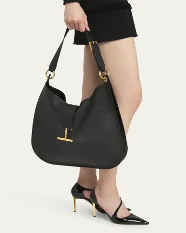 Tom Ford Tara Large Hobo Crossbody in Grained Leather | Thumbnail 2 Tom Ford Tara Large Hobo Crossbody in Grained Leather | Thumbnail 2
