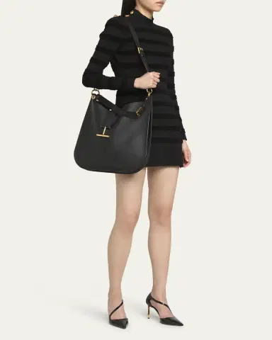 Tom Ford Tara Large Hobo Crossbody in Grained Leather | Thumbnail 5 Tom Ford Tara Large Hobo Crossbody in Grained Leather | Thumbnail 5