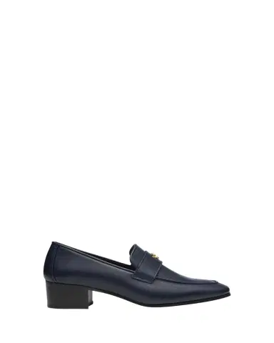 Bougeotte Leather Medallion Heeled Loafers | Thumbnail 1