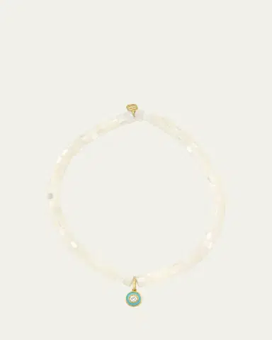 Sydney Evan Enamel Charm Clear Beaded Bracelet | Thumbnail 3